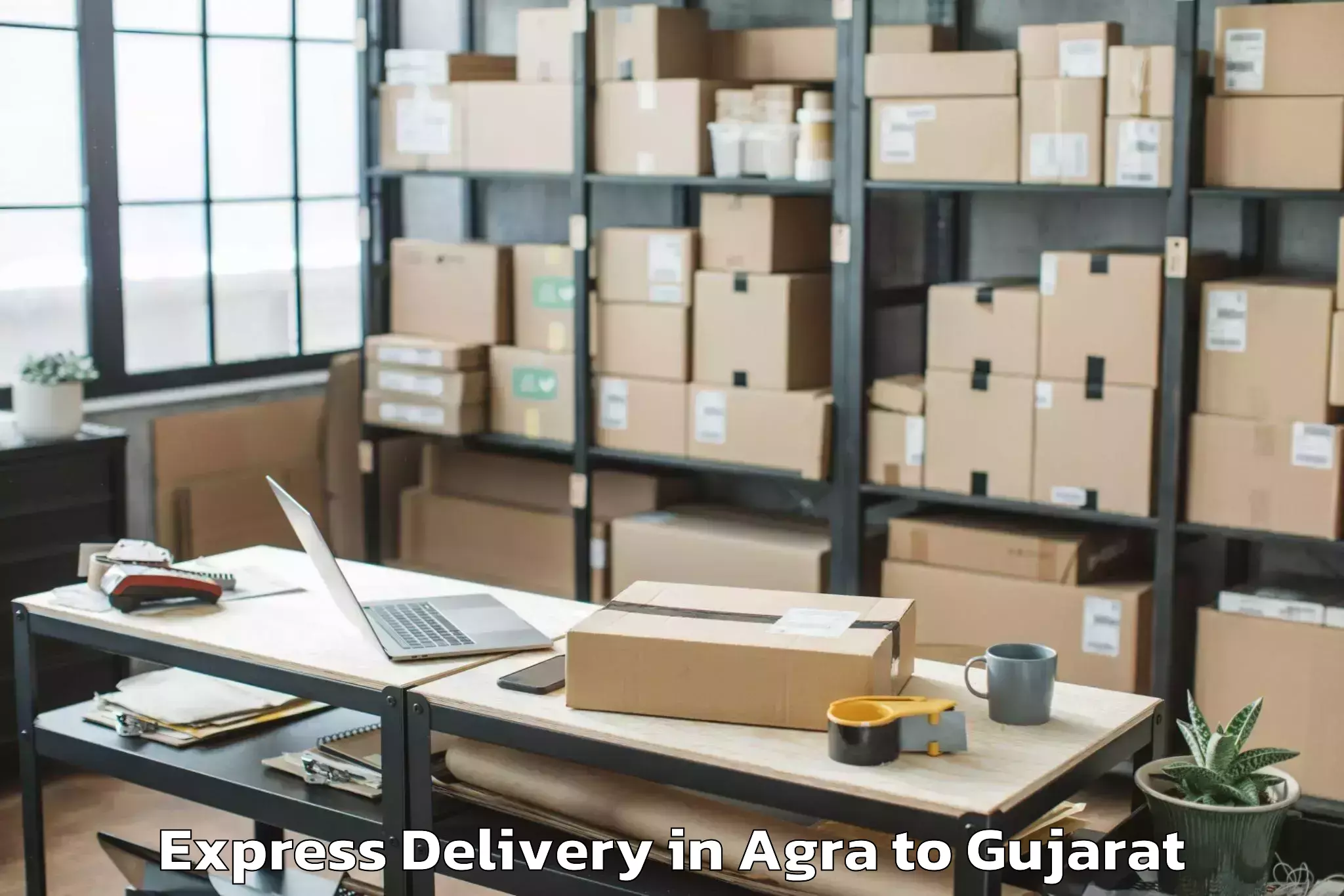 Leading Agra to Lavad Express Delivery Provider